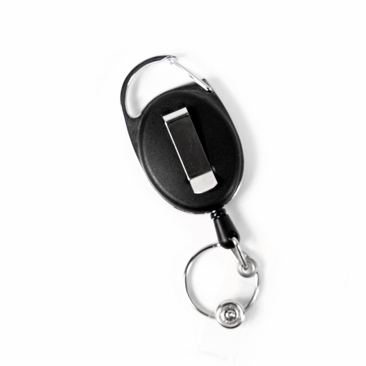 Retractable Key Ring Carabineer with Belt Clip